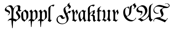Poppl Fraktur CAT font preview